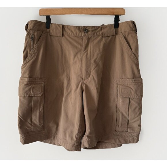 Duluth Trading Cargo Shorts Men’s XL Brown Beige Utility Work Heavy Fabric - Picture 3 of 13